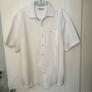 Tommy Bahama White Short Sleeve Button-Down Shirt